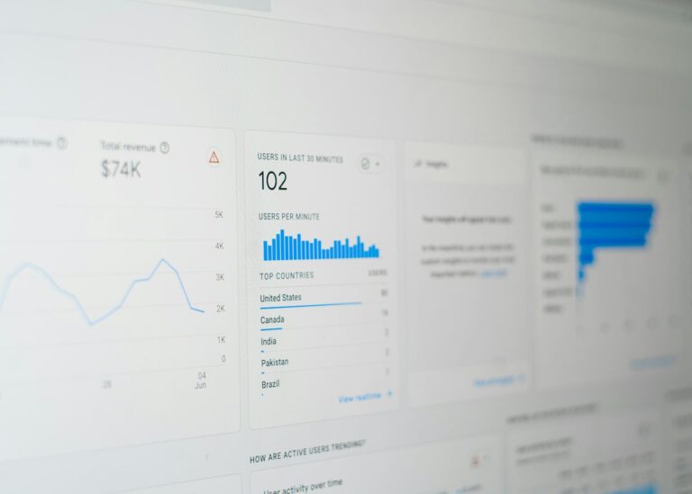A screen filled with rows of site data