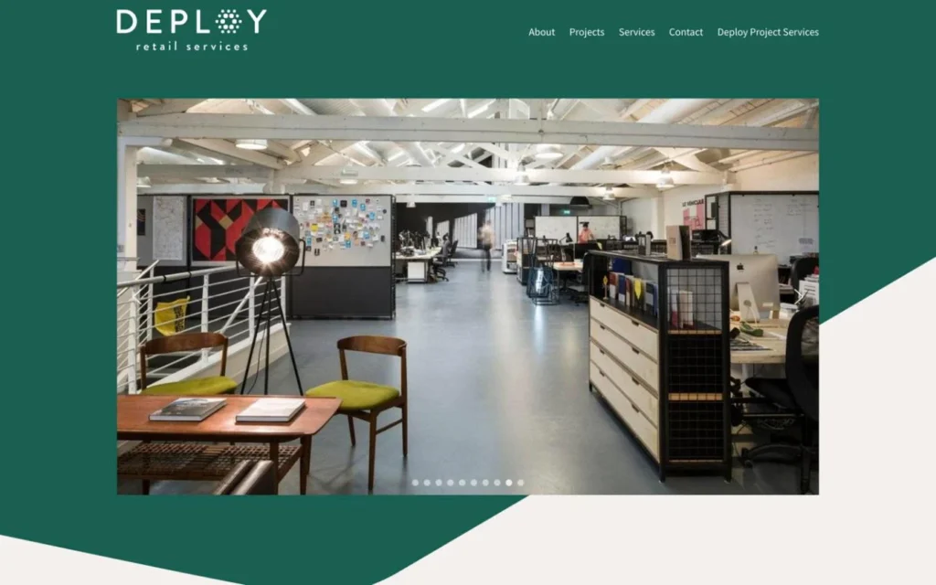 The Deploy Retail Services website, built by Rockhopper Digital