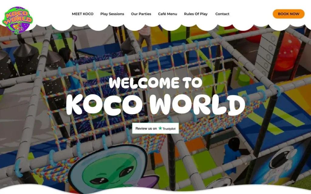 The Koco World website, built by Rockhopper Digital