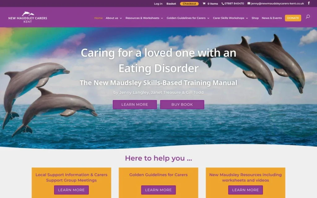 The New Maudsley Carers Kent website homepage