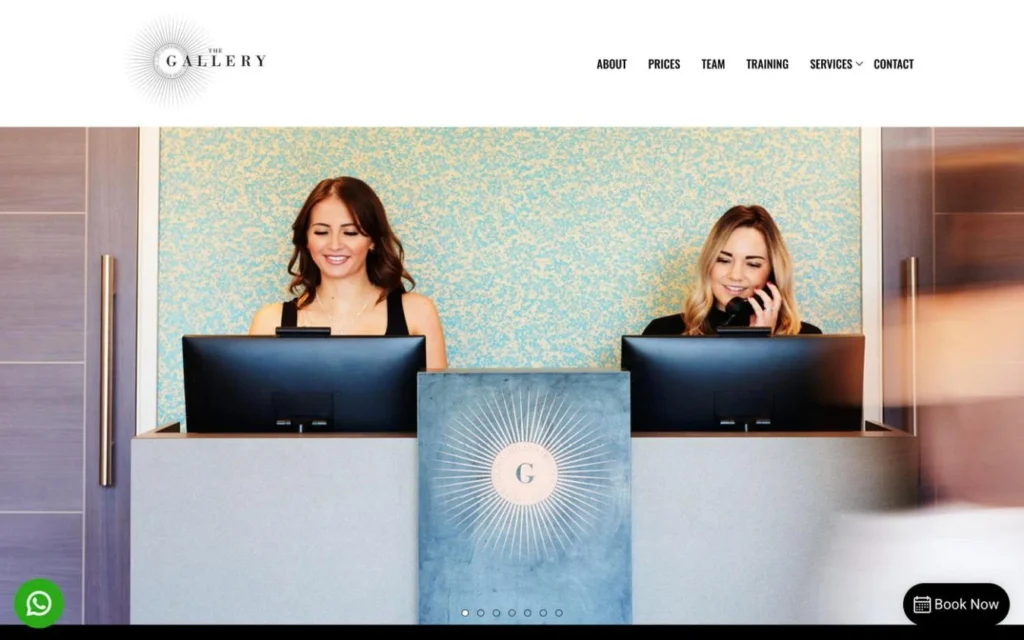 The Gallery website, designed and built by Rockhopper Digital
