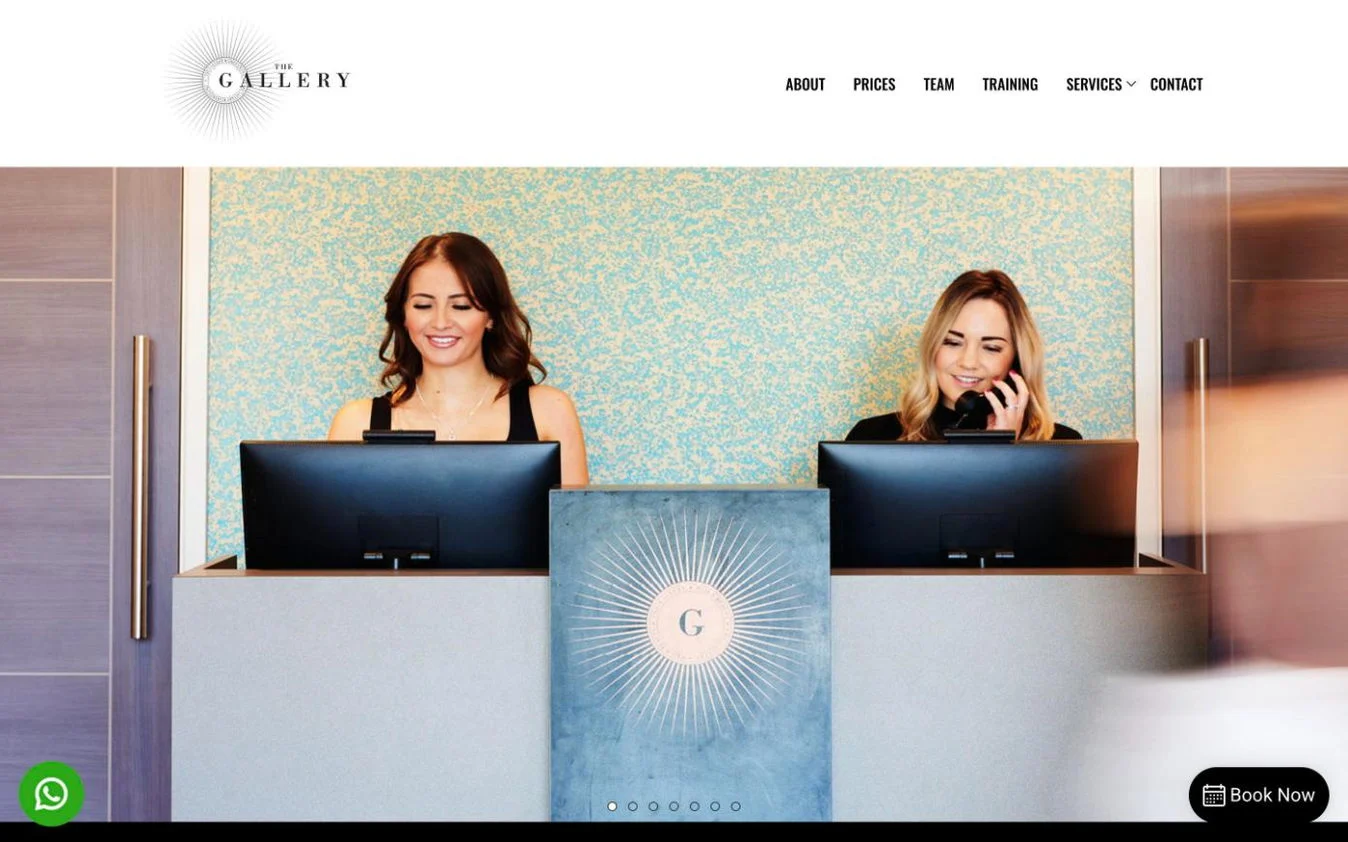 The Gallery website, built by Rockhopper Digital