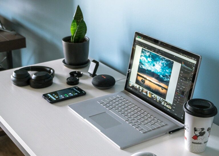An open laptop showing a website under construction